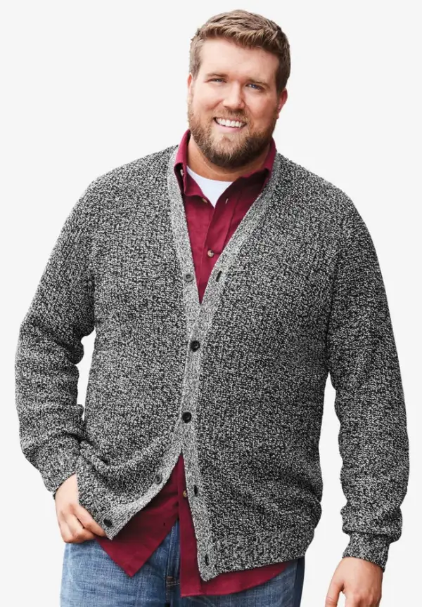 Shaker Knit V-Neck Cardigan Sweater