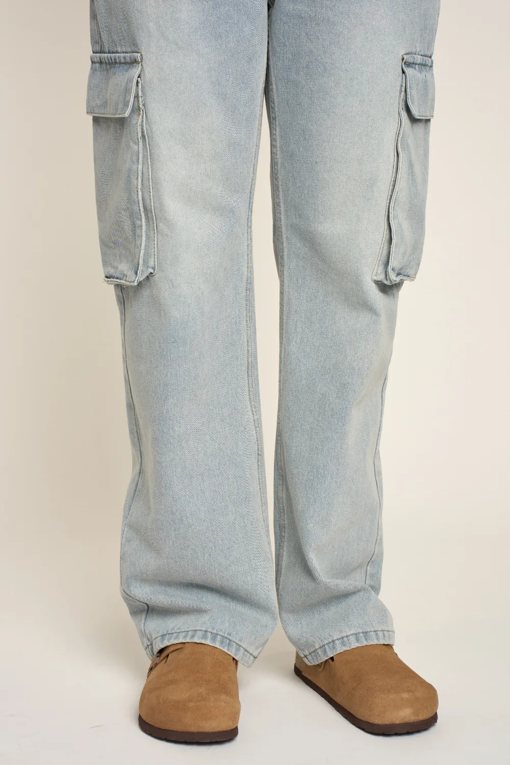 Men's Baggy Fit Cargo Denim Jeans