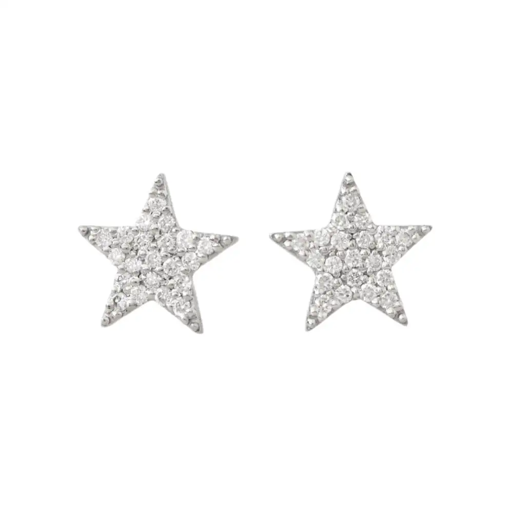 Star Diamond Stud Earrings
