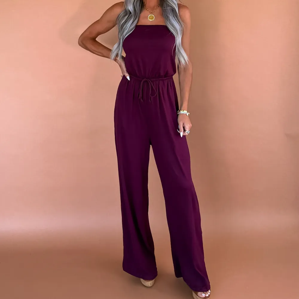 Wide Leg Tube Jumpsuit