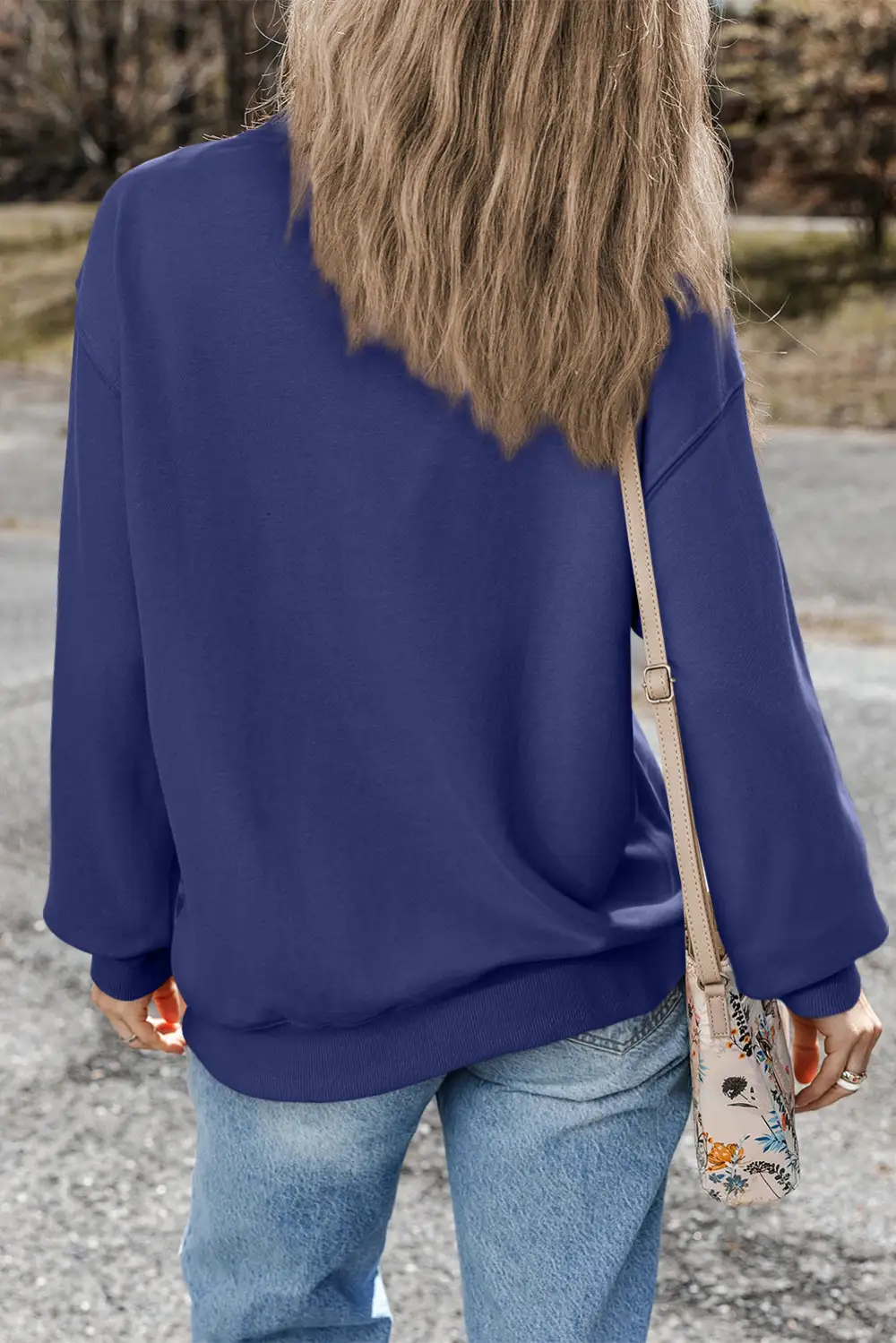 Laid Back Drop Shoulder Crewneck Sweatshirt