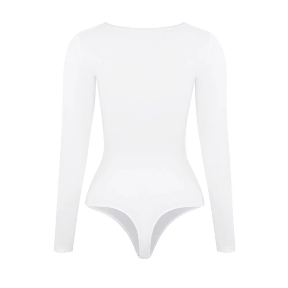 Round Neck Long Sleeve Shaping Bodysuit