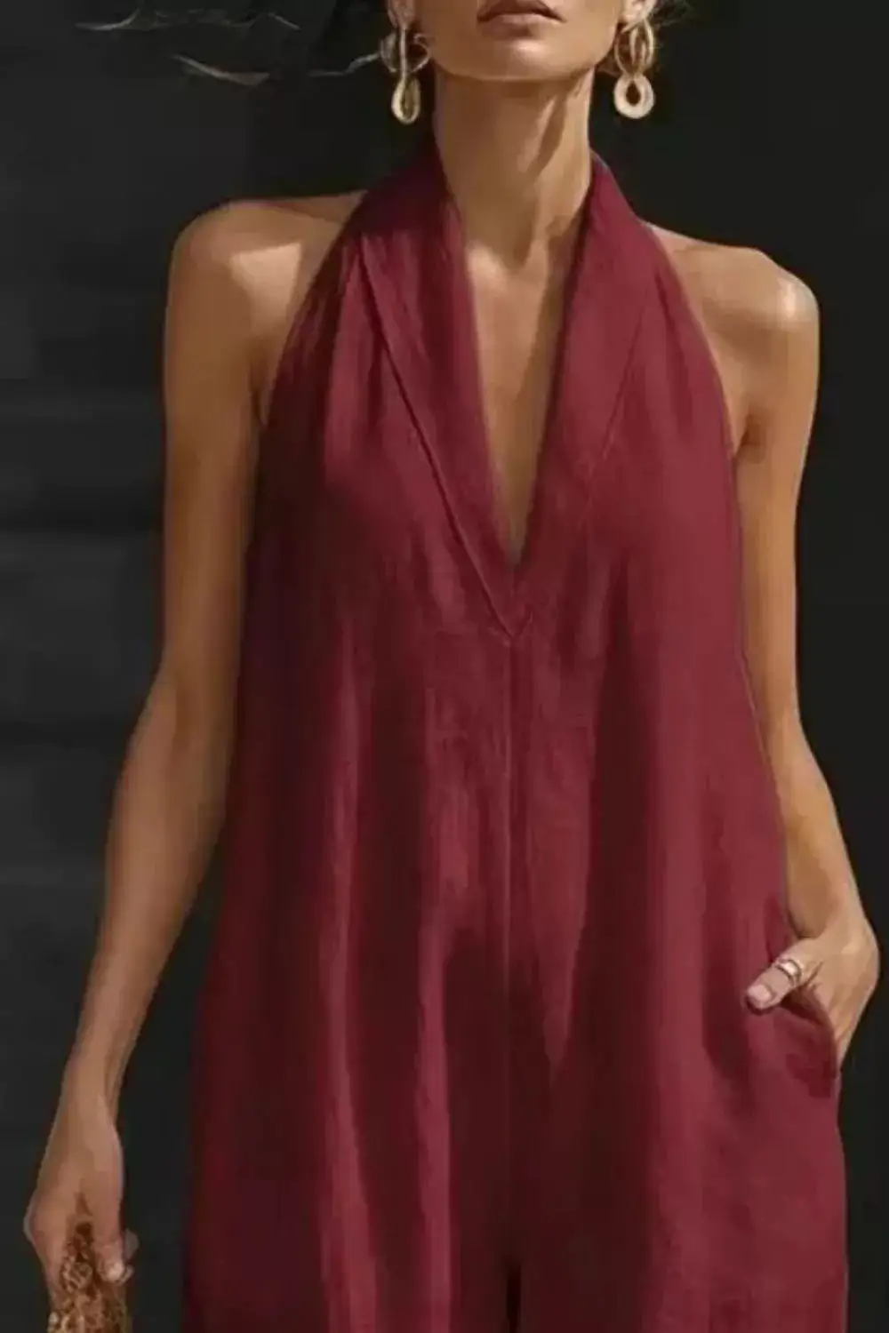 Sleeveless Wide Leg Everyday Jumpsuit