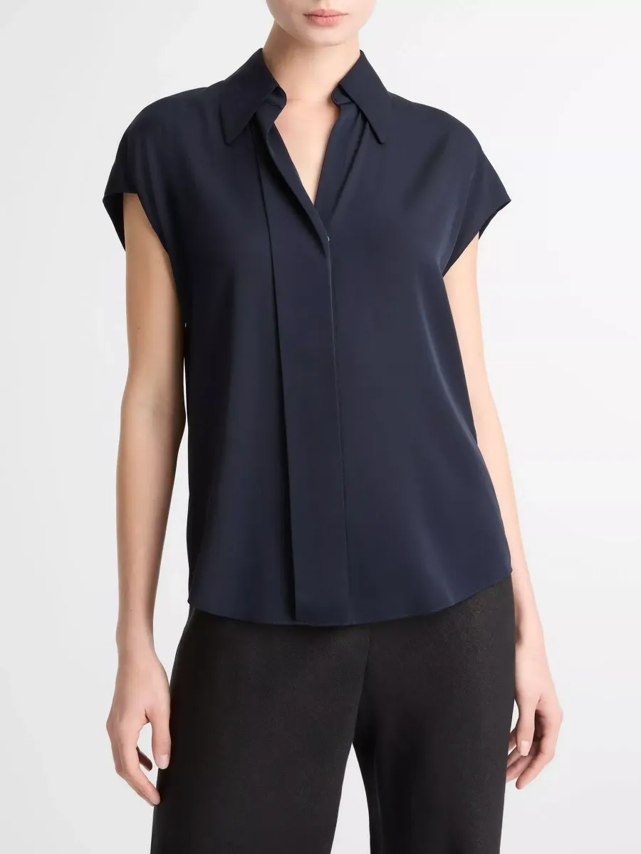 Plain Cap Sleeve Blouse
