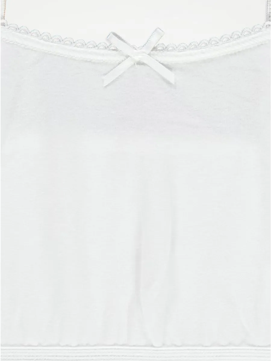 White Strappy Crop Tops 5 Pack