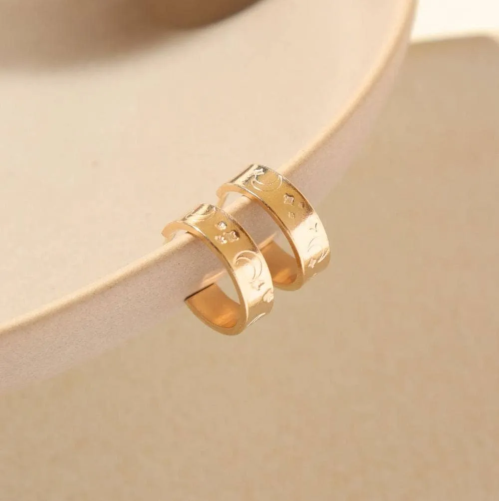 Compact Huggie Hoop Earrings