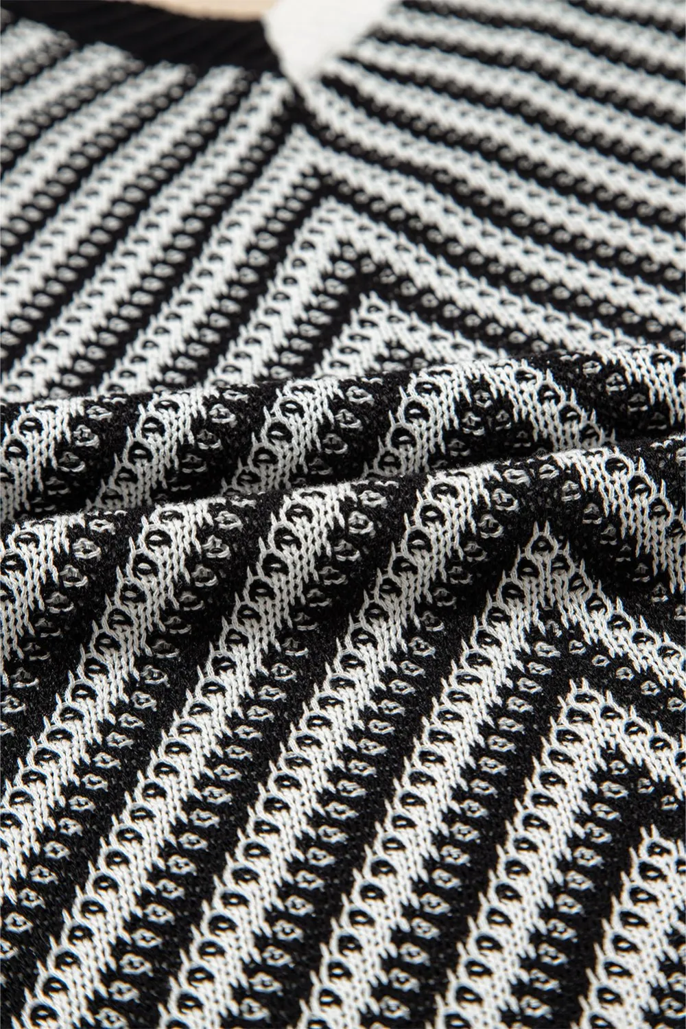 Chevron Knit V Neck Sweater Vest