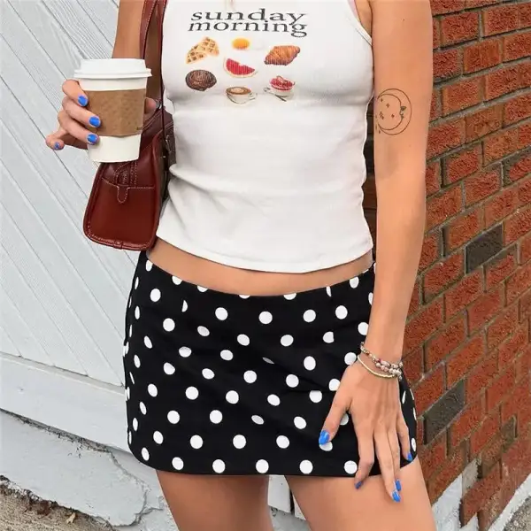 Mini Polka-Dot Skirt
