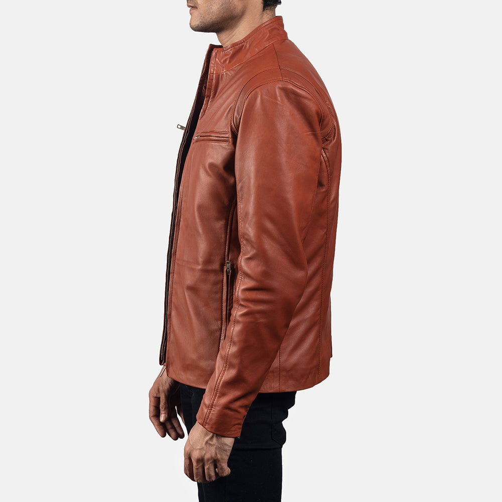 Men's Classic Modern Biker Leather Jacket