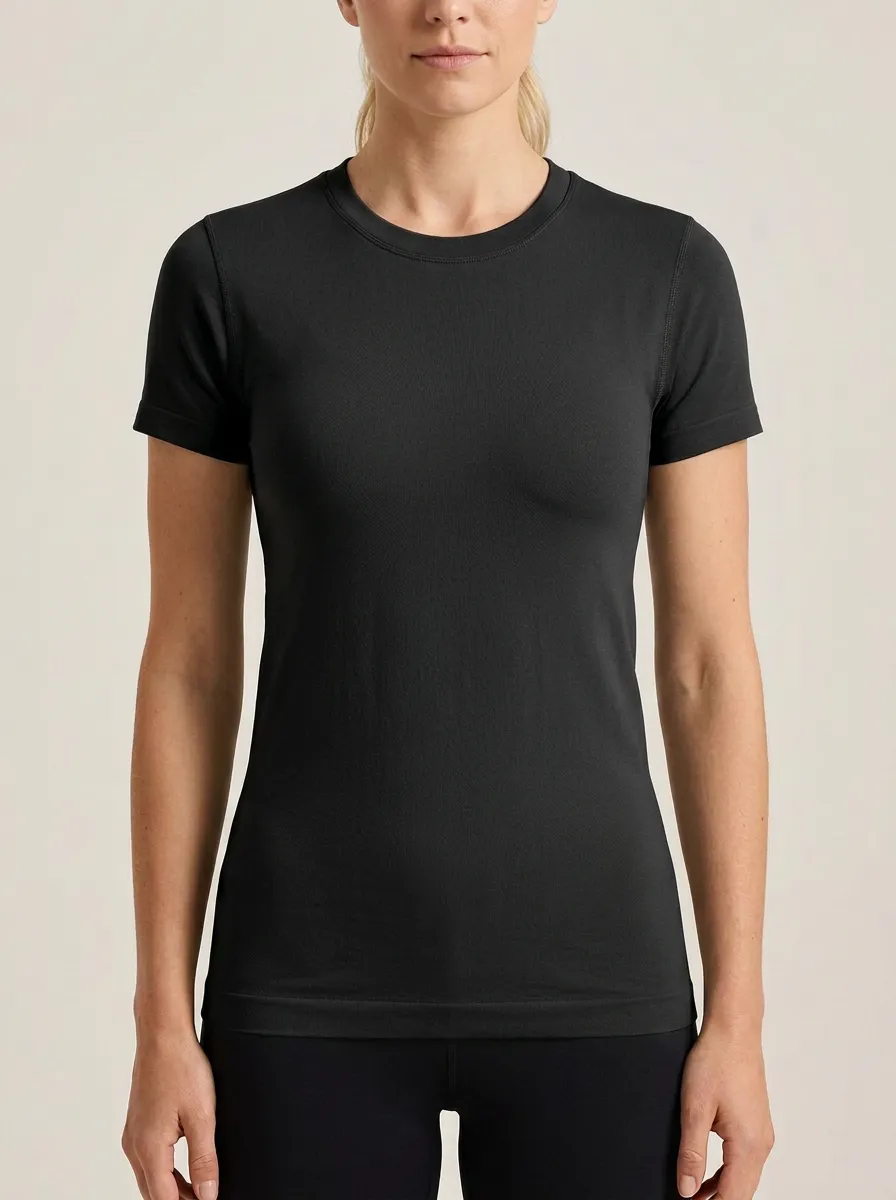 Women's Slim-Fit Minimal Crewneck T-Shirt