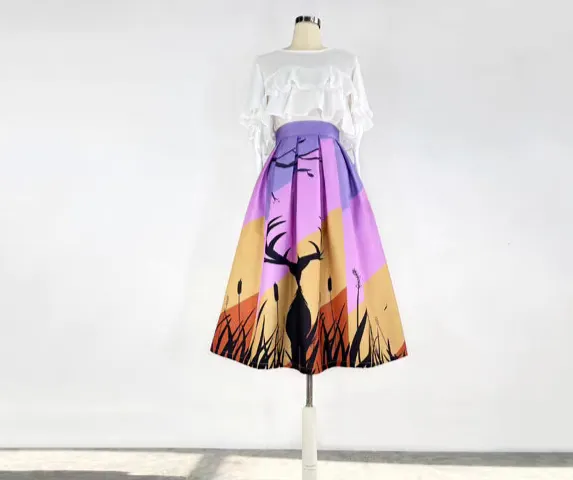Flexible Promenade Everyday Casual Polyester Skirt