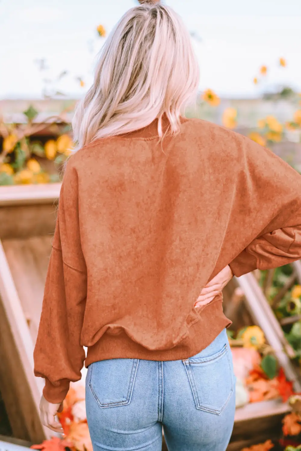 Easygoing Drop Shoulder Crewneck Sweatshirt