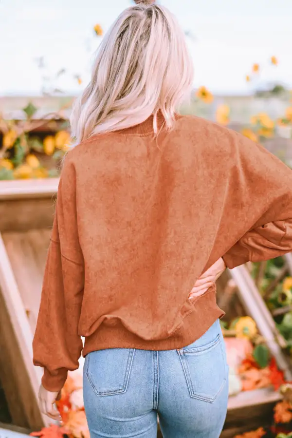 Easygoing Drop Shoulder Crewneck Sweatshirt