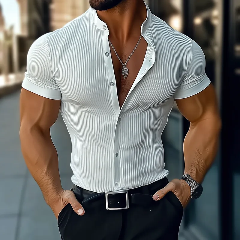 Utility Pocket Striped Shirt
