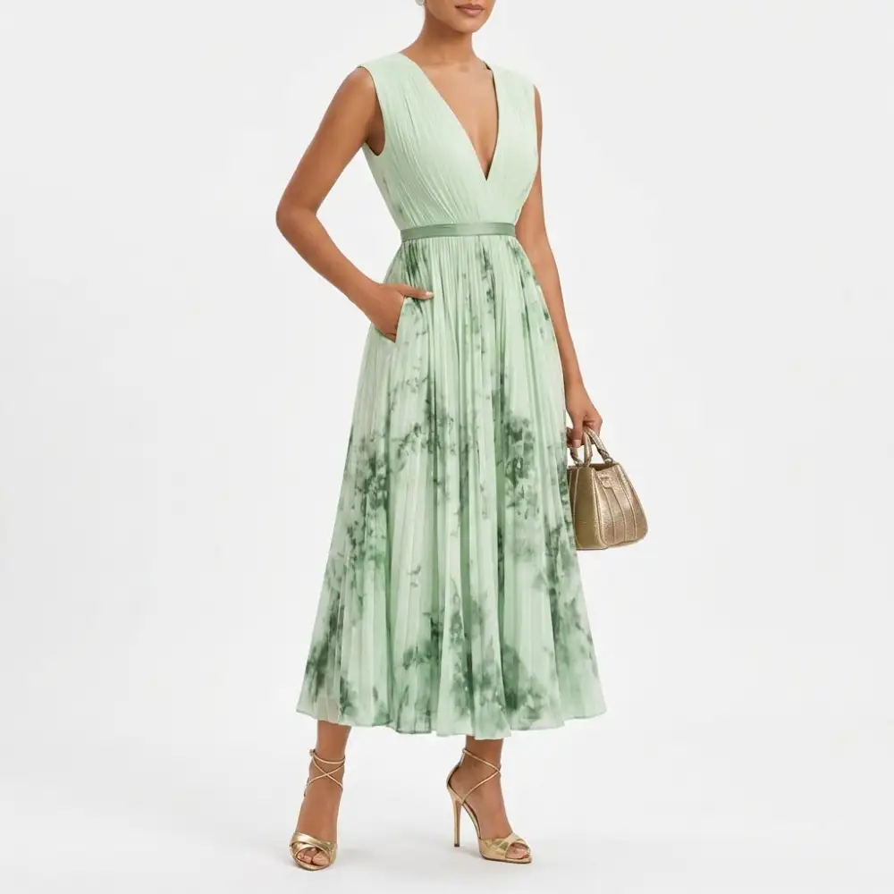 Floral Draped Maxi Dress