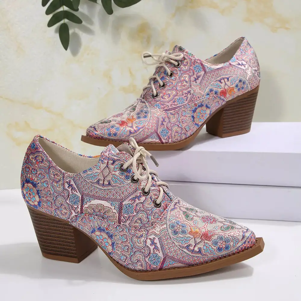 Refined Pointed Toe Block Heel Ankle Boots