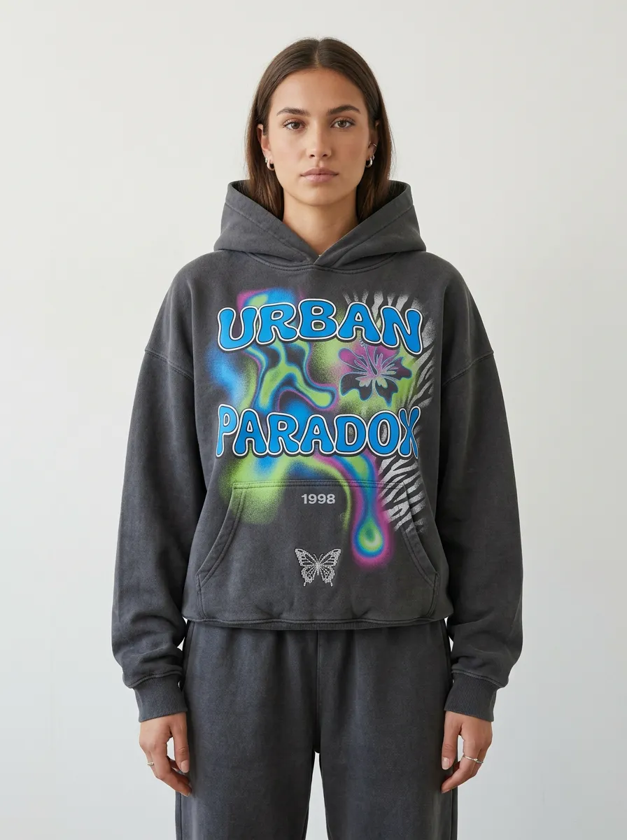 Unisex Streetwear Butterfly Hoodie