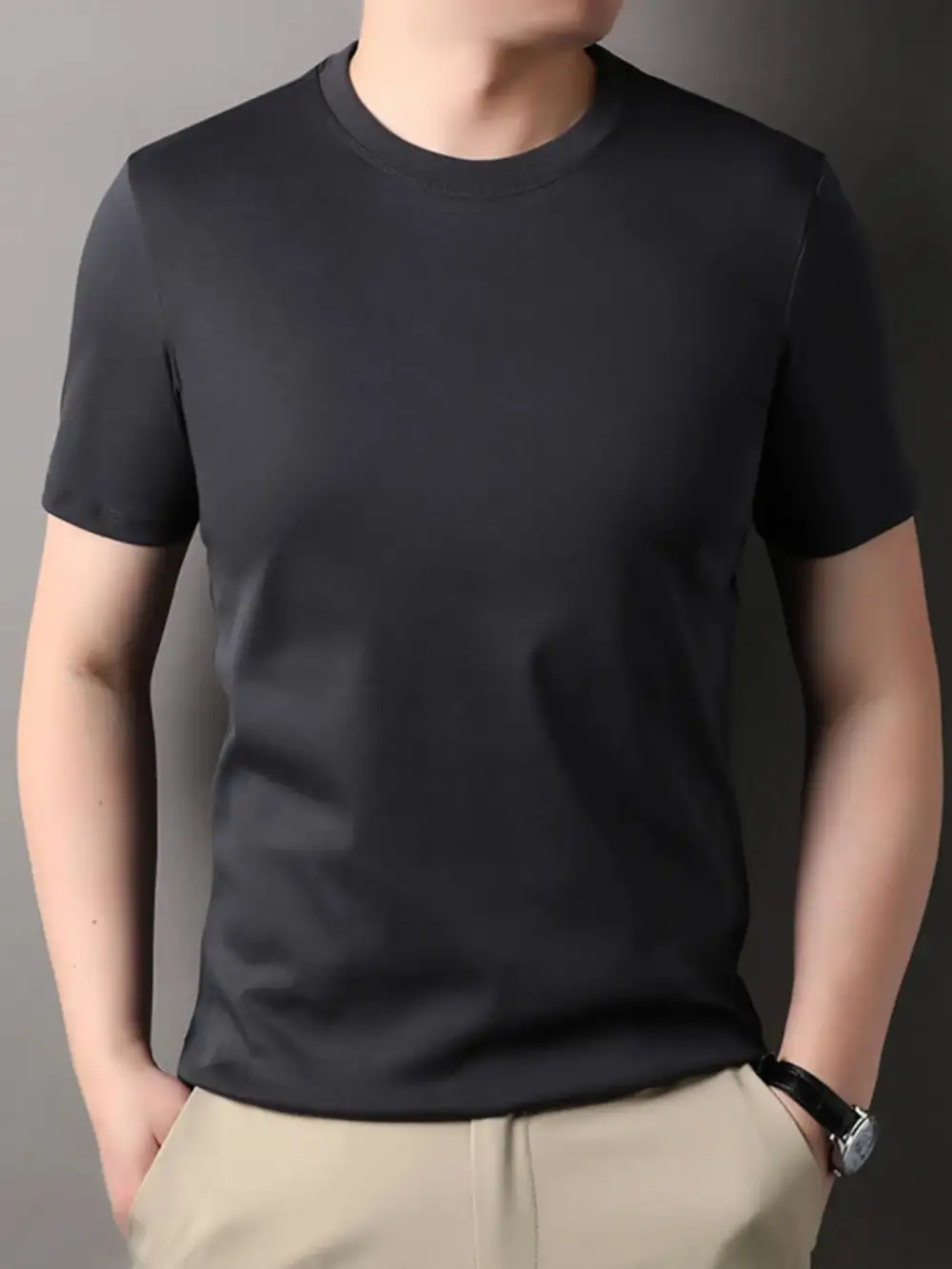 Cotton Short-Sleeve Crew-Neck T-Shirt