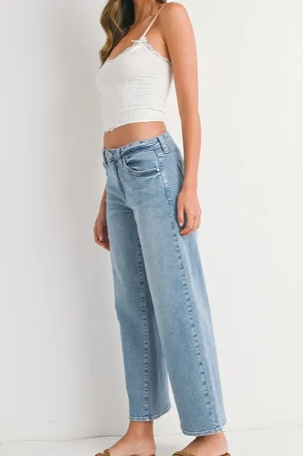 Slim Wide Leg Denim Apparel