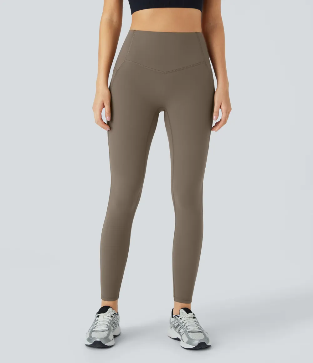 SoCinched High Waisted Butt Lifting Tummy Control Side Pocket Shaping Yoga UltraSculpt Leggings