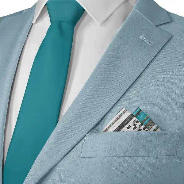 Modern Understated Novelty Striped Pocket Square