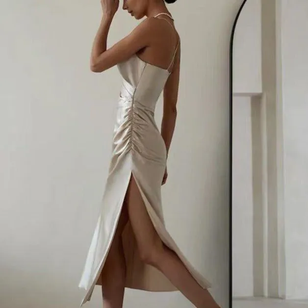 Satin Midi Dress