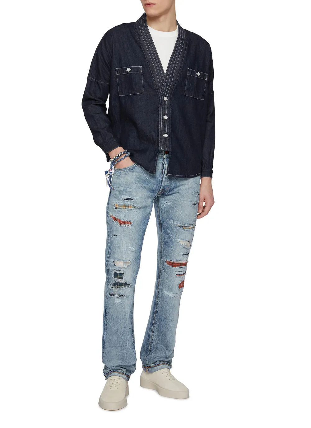 Daily Straight-Cut Comfortable Denim Blue Jeans