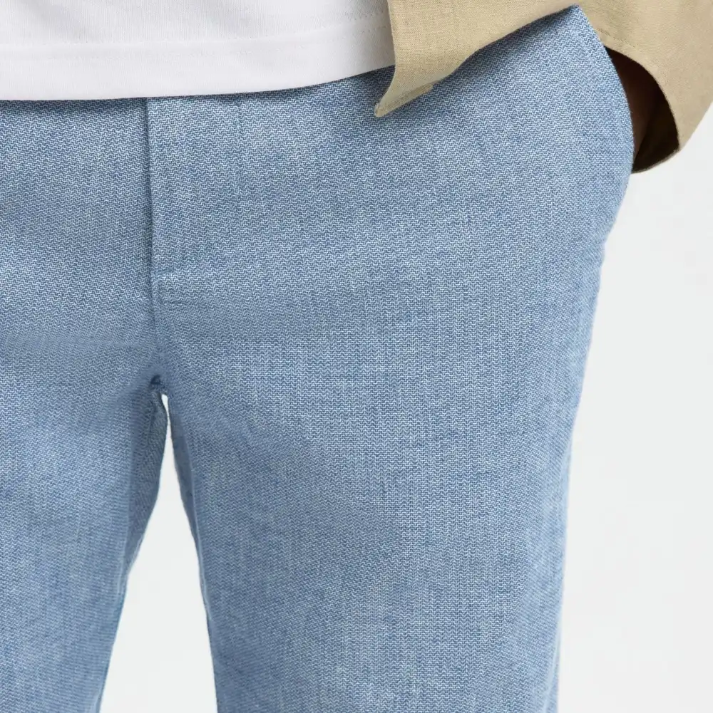 Tapered Linen-Blend Linen Casual Pants