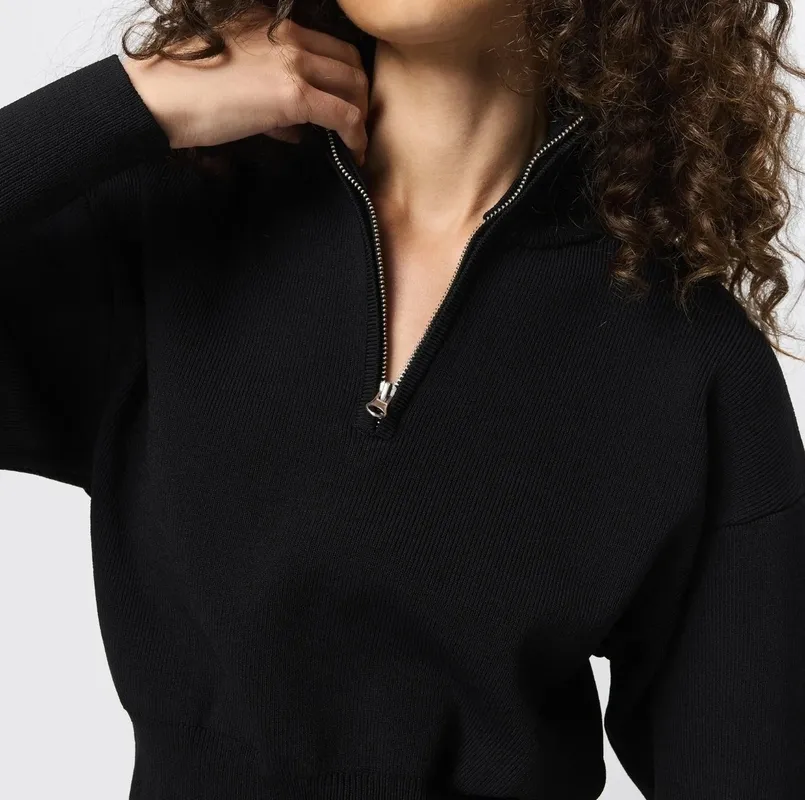 Black Ribbed Sweater