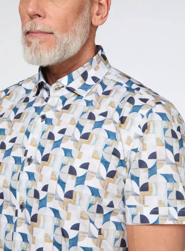 Retro Geo Poplin Shirt