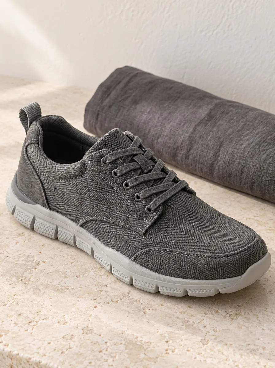 Men's Statement Casual Herringbone Pattern Patterned Canvas Shoes