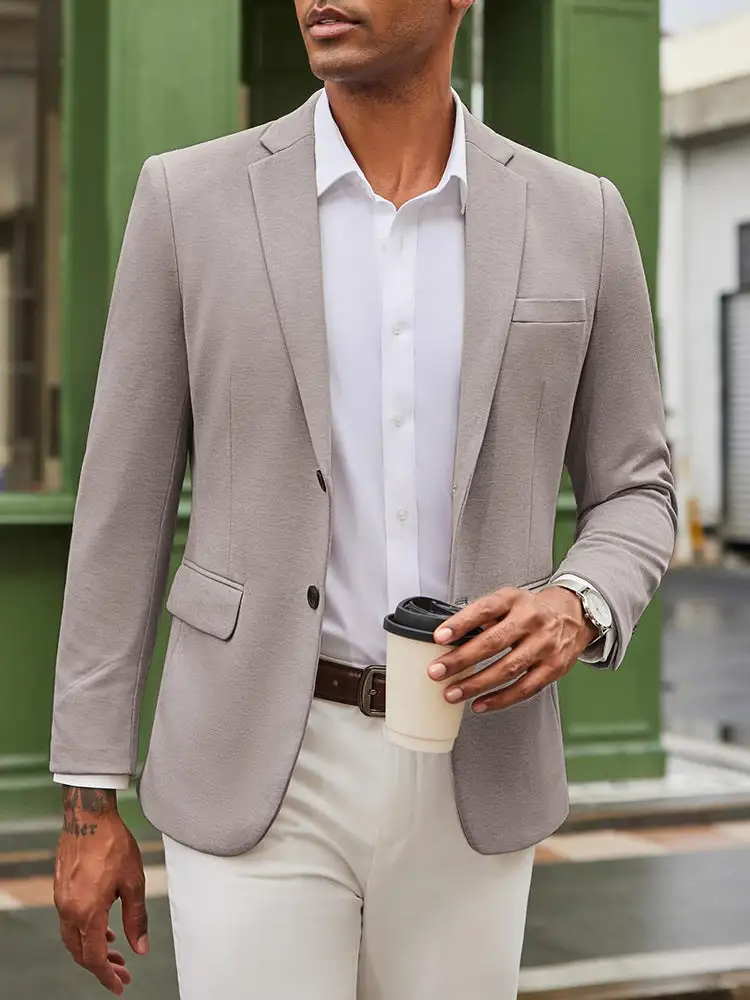Linen Blend Blazer Jacket