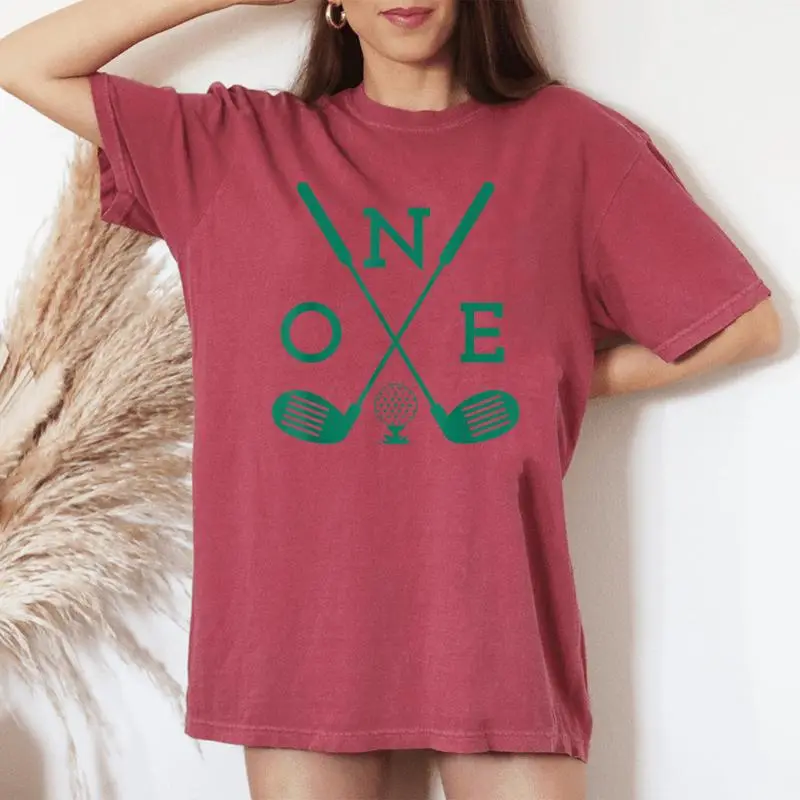 Golf Birthday 1St Birthday Hole In One Boys Girls Women's Oversized Comfort T-shirt