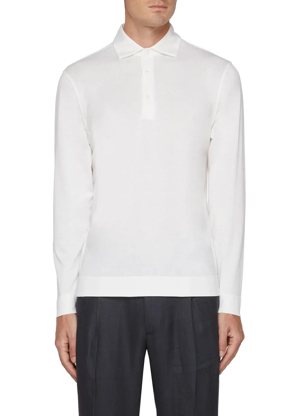 Daily Versatile Breathable White Polo Shirt