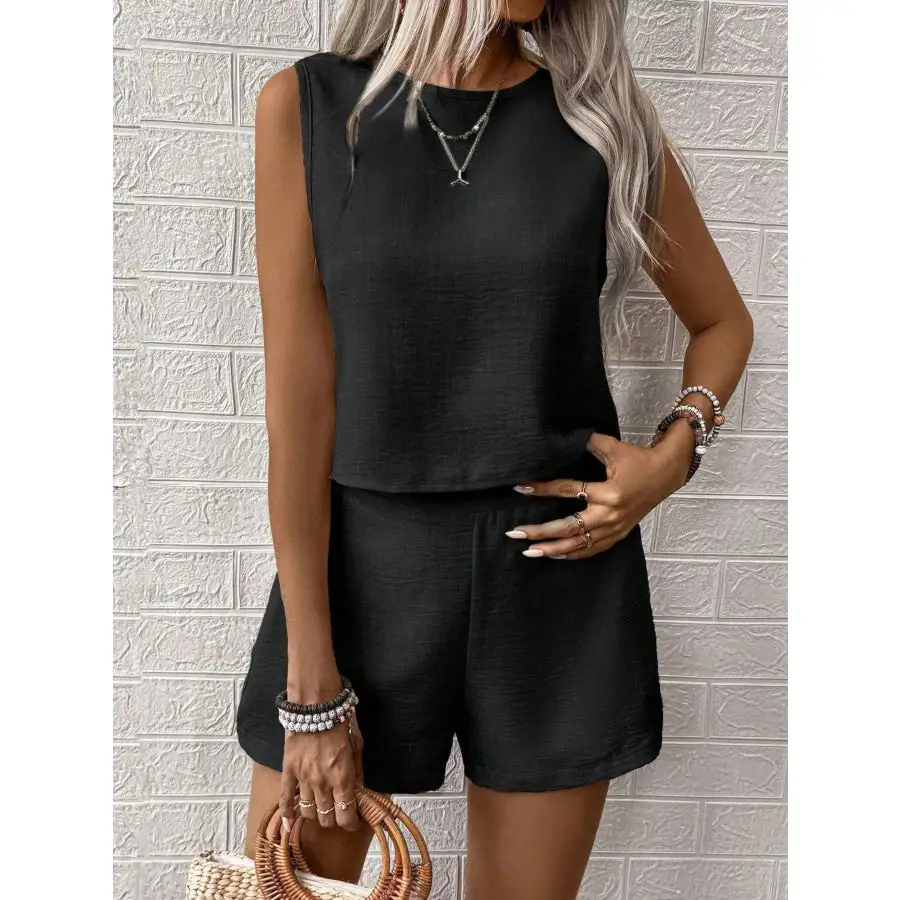 Everyday Round Neck Tank and Shorts Set