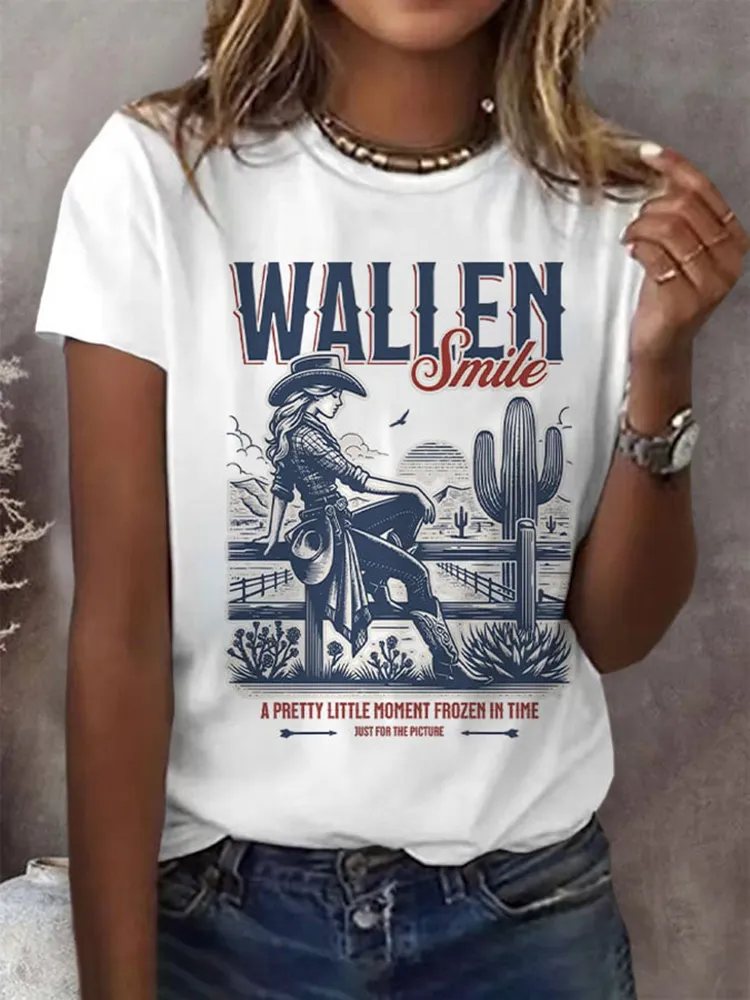 Retro-Inspired Graphic Short-Sleeved T-Shirts