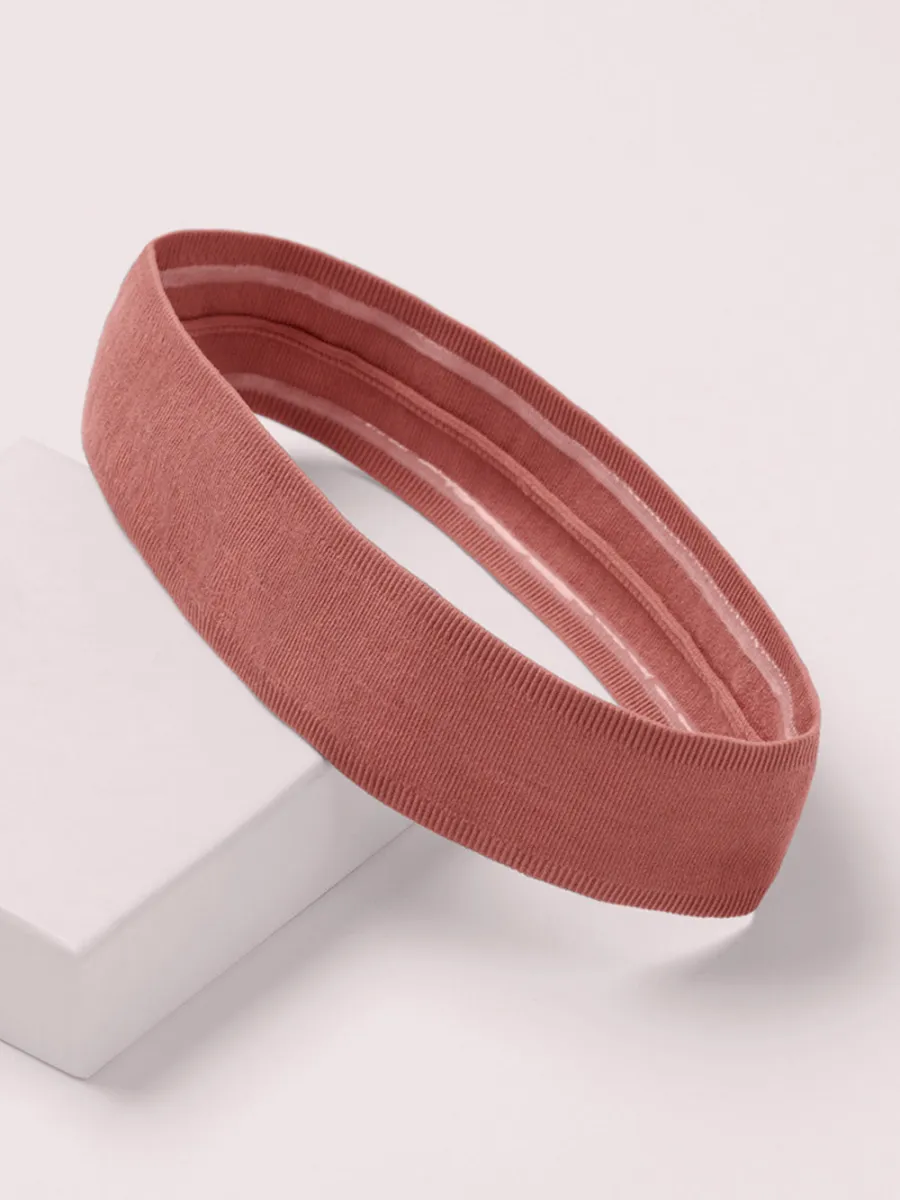 Pink Ribbed Hair Band