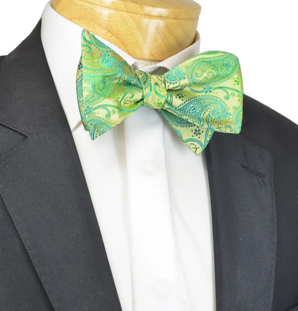 Modern Paisley Silk Bow Tie