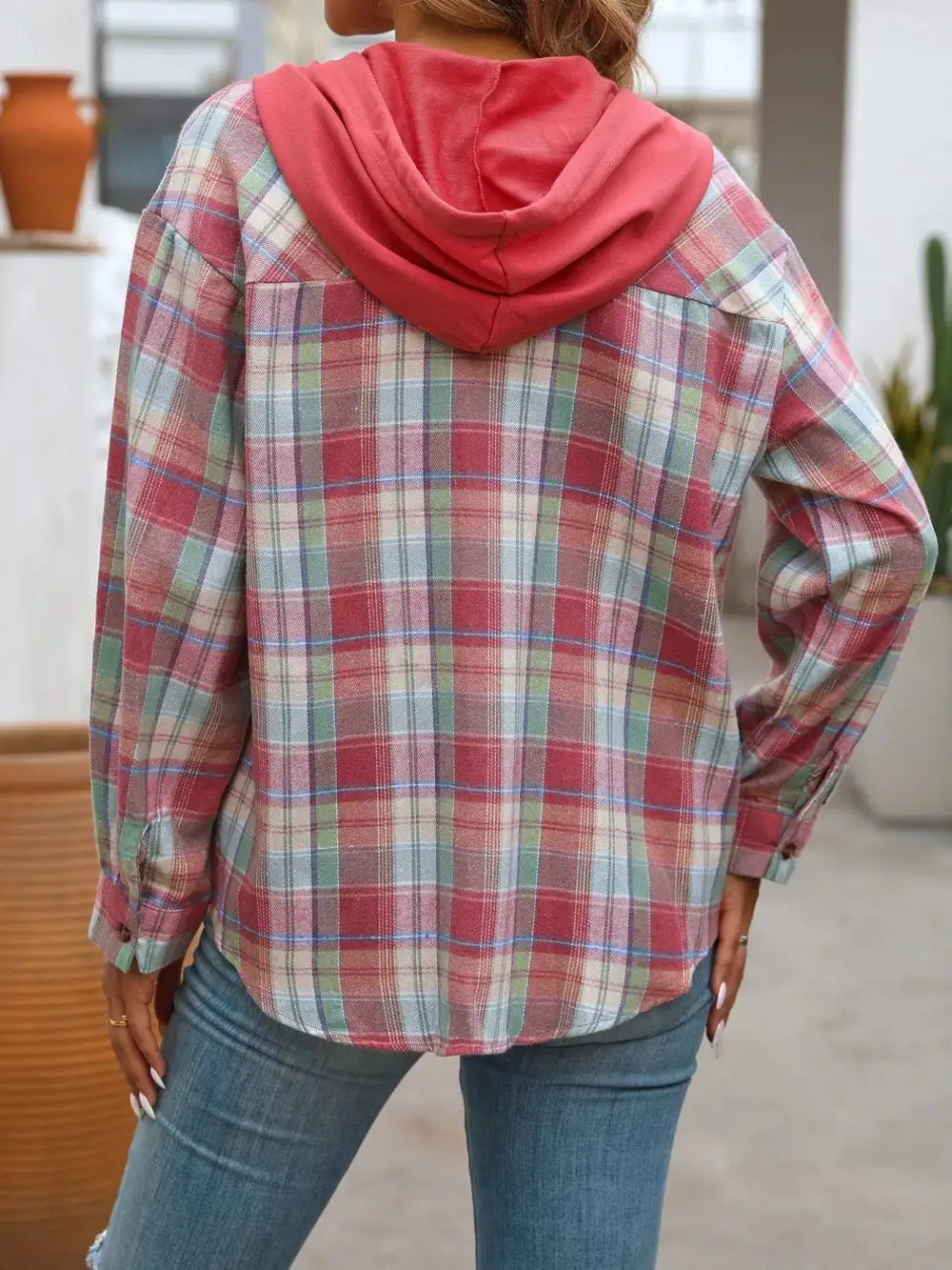 Button-up Plaid Shirt