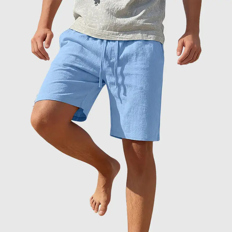 Men's Textured Drawstring Beach Shorts