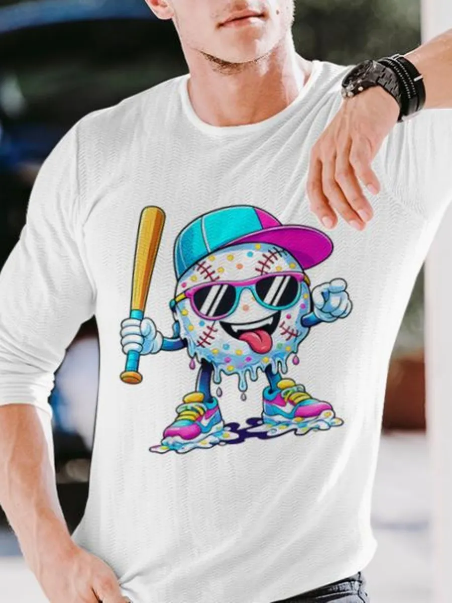 Cool Baseball Cartoon T-Shirt
