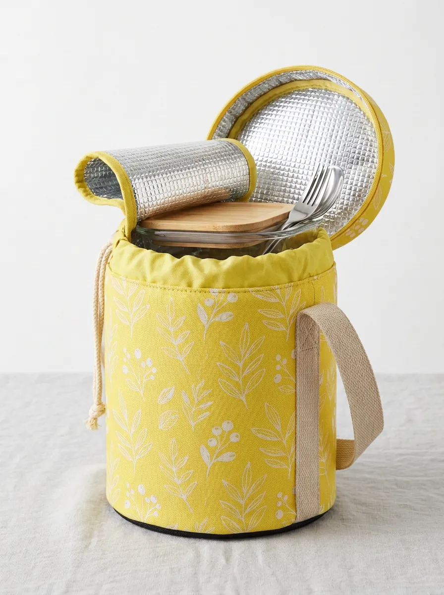 Botanical Nature Lover Sage Green Printed Insulated Lunch Bag