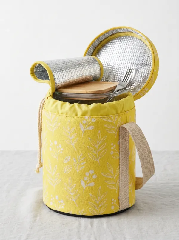 Botanical Nature Lover Sage Green Printed Insulated Lunch Bag