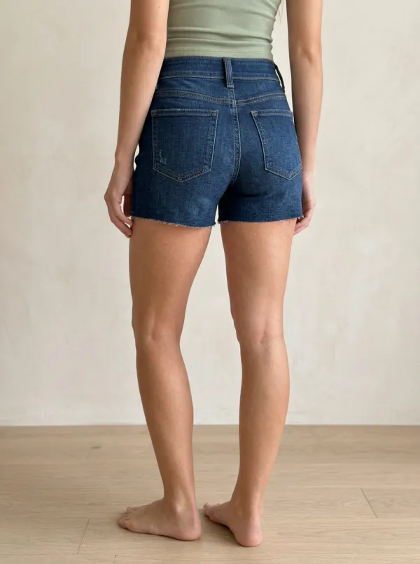 Women's Casual High-Waisted Raw Hem Loose Denim Shorts