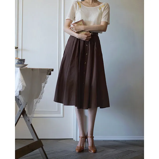 Polished Soft Everyday Casual Denim Skirt