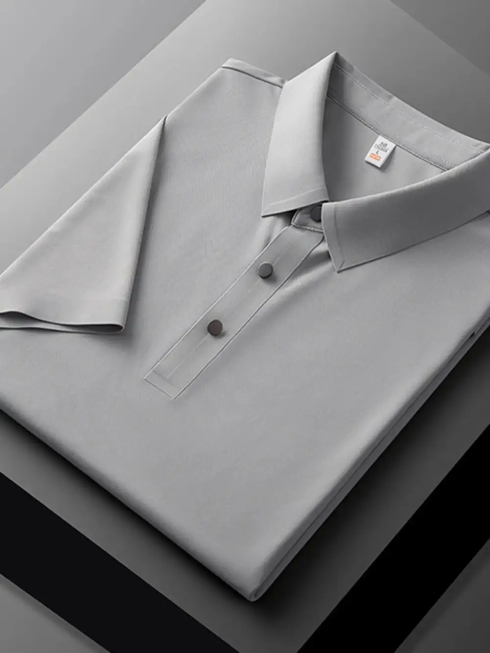 Button Detail Short Sleeve Collared Polo Shirt