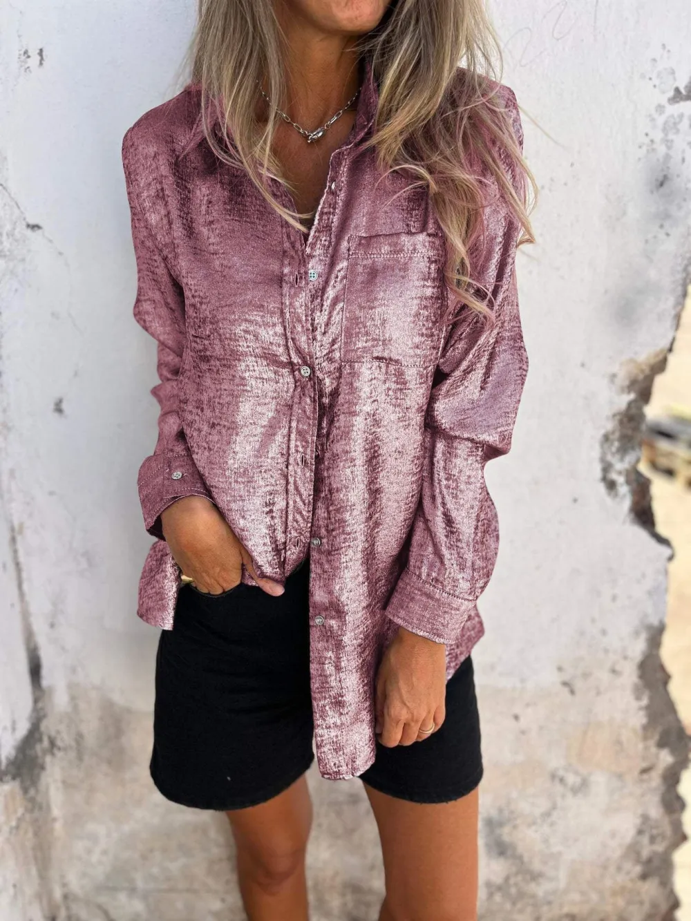 Relaxed Metallic Shirt