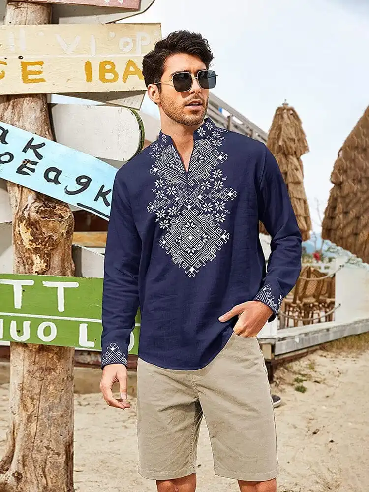 Henley Long Sleeve Shirt Jeans