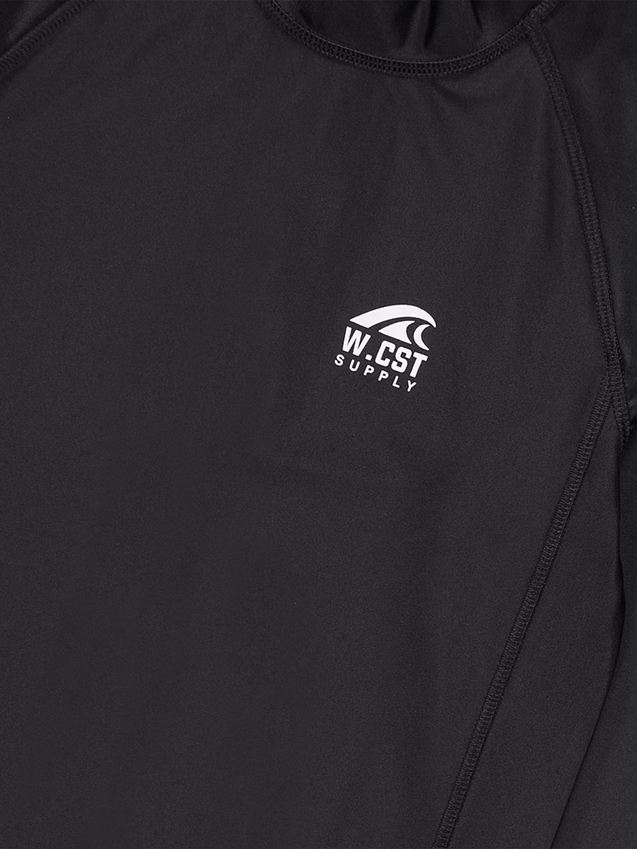 Black Long Sleeve Rash Vest detail 1