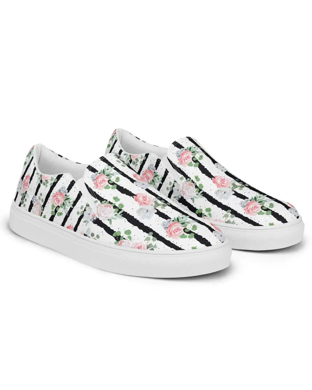 Blooming Contrast Slip On Shoes